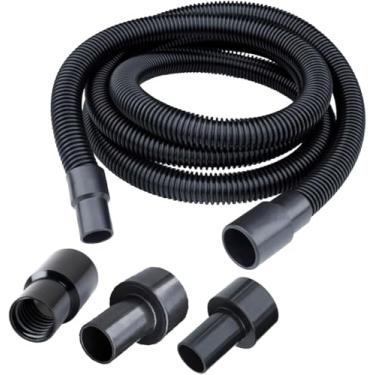 Imagem de POWERTEC 70175 Kit de mangueira de coleta de poeira de 3 m com 5 acessórios para ferramentas elétricas para marcenaria em casa e aspiradores de pó molhado/seco