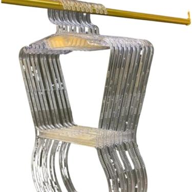 Imagem de Kit com 10 Cabides Silhueta Adulto – Visual Clean e Organização Profissional(Transparentes)