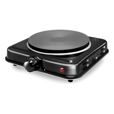 Imagem de Fogão Cooktop Elétrico Portátil 1 Boca Placa Aquecedor Quente Mesa Viagem Camping Kitnet Escritório