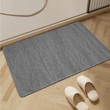 Imagem de Tapete de chuveiro sem ventosas, tapete de banho antiderrapante, tapete de banheira de PVC, tapete de bucha de secagem rápida, tapete de chuveiro lavável na máquina para chuveiro e banheiro, 44 x 75