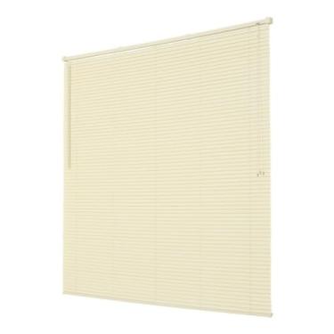 Imagem de Persiana Horizontal de PVC 0,80 x 1,30m - Ideal para Sala, Quarto e Escritório, Sofisticada, Luz Regulável, Anti-mancha e Fácil de Limpar, Fácil de Instalar(Bege)