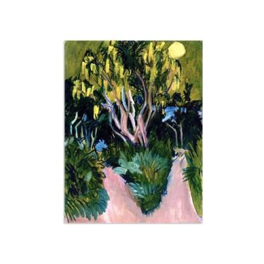 Imagem de Paisagem Abstrata Pôster Famosas Pinturas-Reprodução em Tela-Imagem Decoração Sala de Estar(Tree) 60x80cm-23x31in Sem Moldura