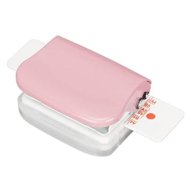 Imagem de aqxreight Máquinas de Encadernação Manual Multiuso 6 Orifícios Máquina de Encadernação de Livros para Azul Claro (Rosa)