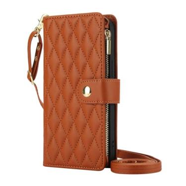 Imagem de LYJSMGZ Capa flip para Iphone17pro Max/17/17Pro/17Air, com 6 compartimentos para cartão e suporte oculto cordão destacável 360° capa protetora de corpo inteiro, laranja, 17pro Max