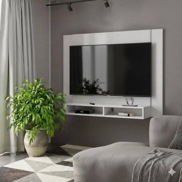 Imagem de Painel Tv 43 Polegadas Suspenso Com Nichos Bonsai - Branco