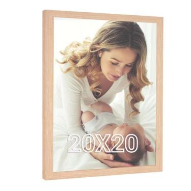 Imagem de Porta-retratos JDZIVTOP Madeira natural 20x20 cm bege