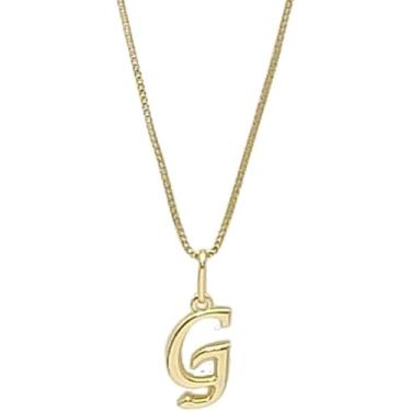 Imagem de Colar Feminino com Letra Inicial – Pingente Personalizado Elegante – Corrente Semi Joia Banhada a Ouro 18K – Presente Sofisticado para Mulher - Stella Vilela Semi Joias (G)