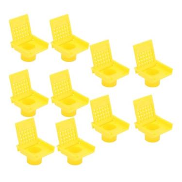 Imagem de Pssopp Janela de Abertura de Ventilação da Caixa de Abelhas 10pcs Bee, Colméias de Exclusão Personalizável Portões de Entrada de Colméia de Plástico para Suprimentos de Apicultura (YELLOW)