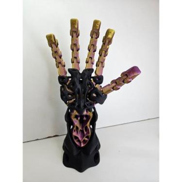 Imagem de Mão articulada decorativa em impressão 3d em pla base escultura coleci