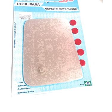 Imagem de Lente Espelho Vidro Retrovisor Fiorino Canto Redondo Metalizado 2011 2012 2013 Lado Esquerdo