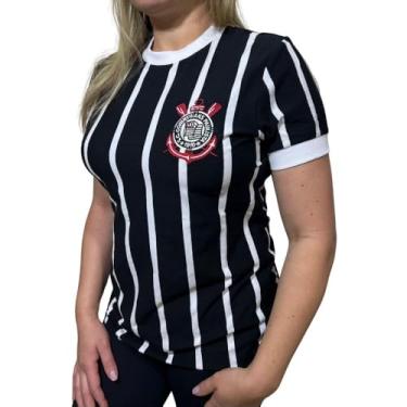 Imagem de Camisa Corinthians Retrô Democracia, Feminina, Preto, GG