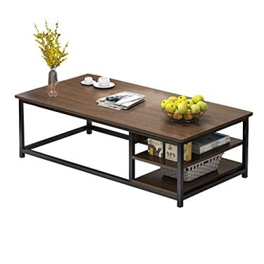 Imagem de Mesa de centro de design simples, mesa de centro moderna, ferro forjado, sala de estar, mesa lateral de chá, mesa de coquetel, mesa retangular para quarto, escritório, recepção, mesa lateral