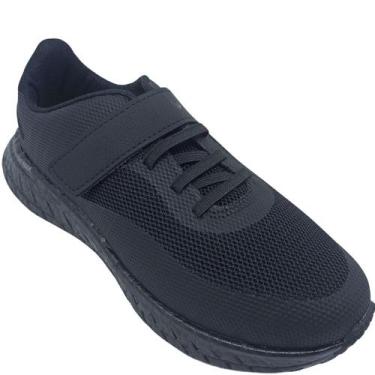 Imagem de Tênis Molekinho Menino Infantil Casual com Tira Autocolante, Preto, 32