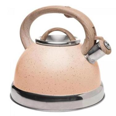 Imagem de Chaleira Indução com Apito 3L Lyor Granito Bege  Alumínio Durável p/ C