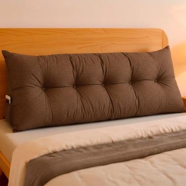 Imagem de Almofada de Cabeceira Encosto Apoio para Lombar com Bolso Lateral 160x50x20 - BF Colchões