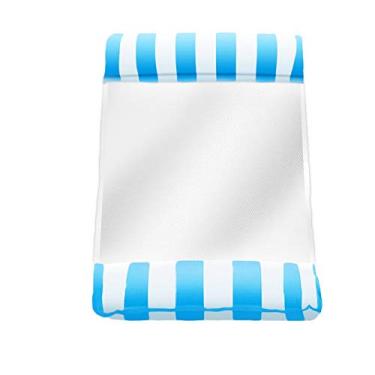 Imagem de LXB 1 rede de água de verão, reclinável para brinquedos aquáticos, cama flutuante inflável dobrável para piscina, colchão de natação flutuante mar D/D/S