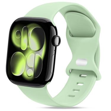 Imagem de STG Sport Pulseira de silicone compatível com Apple Watch Ultra 2/Ultra séries 9/8/7/6/5/4/3/2/1 de 38 mm, 40 mm, 41 mm, 42 mm, 44 mm, 45 mm, 49 mm, S/M M/G (42/44/45/49 mm M/G, pistache)