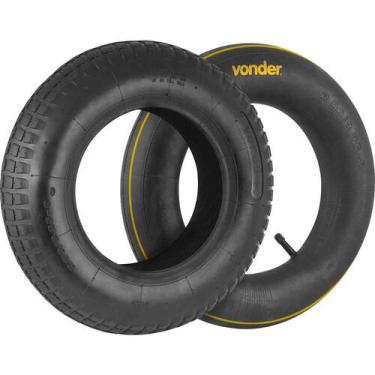 Imagem de Pneu Para Carrinho 3.25 X 8 2 Lonas Com Câmara Vonder