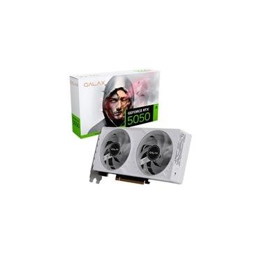 Imagem de Placa de Vídeo Galax RTX 5050 1-Click OC White NVIDIA Geforce, 8GB, GDDR6, 2602MHz, 128-bit - 55NSL8MHCZBS