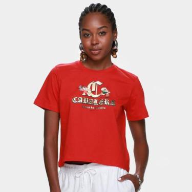Imagem de Camiseta Cavalera Folded Dupla e Sansão Feminina, Vermelho, M