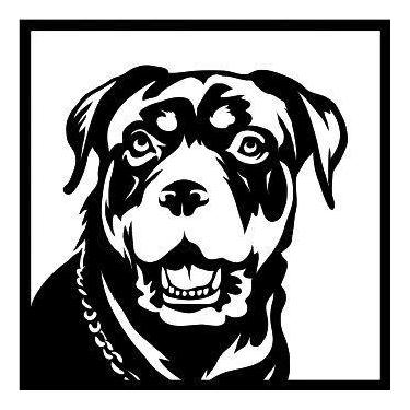 Imagem de Quadro Decorativo Fabricado Em Aço Modelo Rottweiler Preto - Galvocalh