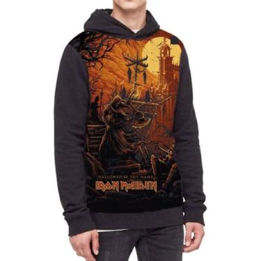 Imagem de Moletom Com Capuz Banda Rock Iron Maiden Ref:138 - smoke, Preto, GG