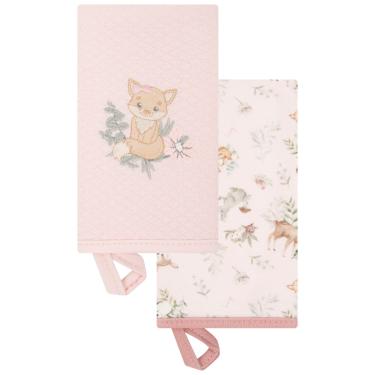 Imagem de Kit 2 Babinhas Paninho de Boca Menina Floresta Rosa - Hug