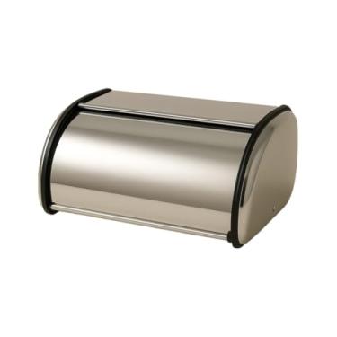 Imagem de Porta PãO AçO Inox Com Tampa - Organizador De PãO Para Cozinha