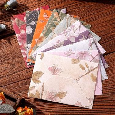 Imagem de Pacote com 10 envelopes - estilo vintage decorativo 17 x 5 polegadas - Envelope chique para carta - roxo