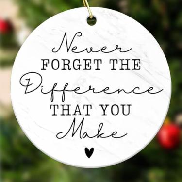 Imagem de Presentes de agradecimento de cerâmica para mulheres, nunca se esqueça da diferença que você faz presentes, presente de agradecimento para professores, enfermeiros, colegas de trabalho, chefes