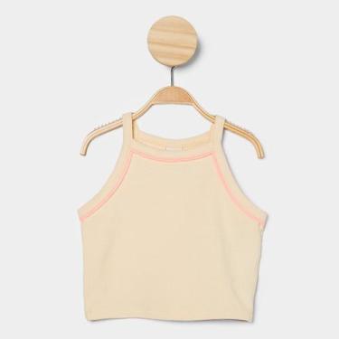 Imagem de Regata Infantil Hering Casual Menina, Amarelo claro, 8A