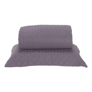 Imagem de Kit Cobre Leito Milão Solteiro 2 Peças 100% Poliéster - Lavanda / Branco