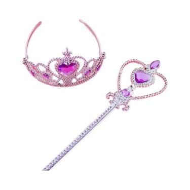 Imagem de Acessórios De Cosplay Da Princesa Frozen Anna Elsa Coroa Varinha Colar