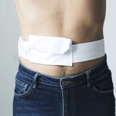 Imagem de Bolsa De Gerenciamento De Tubo De Alimentação Confortável & Ocultação - Cinto De Proteção Para Diálise Abdominal - Suporte De Fixação De Tubos De Gastrostomia, L