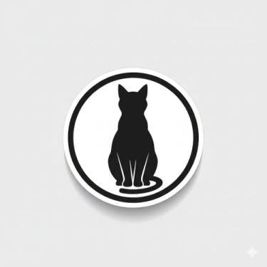 Imagem de Adesivo Decorativo para Carro e Moto, Modelo Gatinho (Adesivo29)