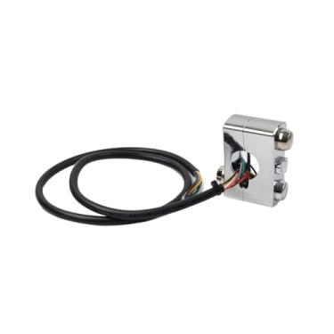 Imagem de Bacar Interruptores de controle de motocicleta CNC, interruptor momentâneo, 3 botões de pressão para guidão de 25 mm para Racer Bobber Chopper Cafe universal para Honda para Yamaha e Suzuki