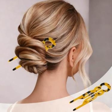 Imagem de Grampo de cabelo para mulheres, estilo alfinete de cabelo francês, grampos de cabelo reutilizáveis para mulheres, ótimos para viagens e penteados rápidos