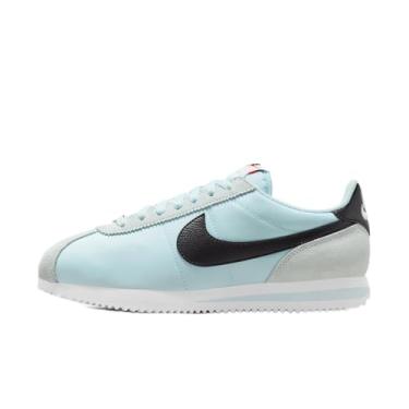 Imagem de Nike Tênis feminino Cortez (DZ2795-401, azul gelo/branco/segurança), Azul gelo/branco/laranja de segurança/preto, 36
