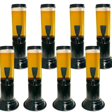 Imagem de Kit 8 Torre De Chopp Cerveja 1,5L - Icechopp Torneira Gota