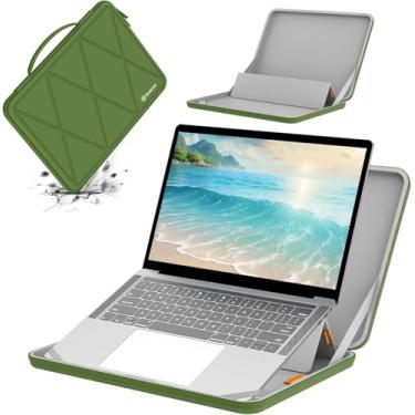 Imagem de Smatree MS58 Capa protetora rígida de EVA com suporte compatível com bolsa para notebook Razer Blade 14 2023/2024 de 14 polegadas, verde