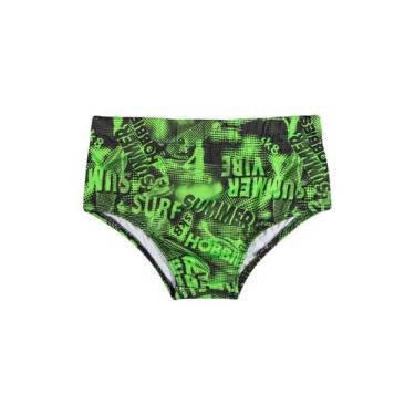 Imagem de Sunga Infantil com Proteção FPS +50 Quimby, Verde, 3