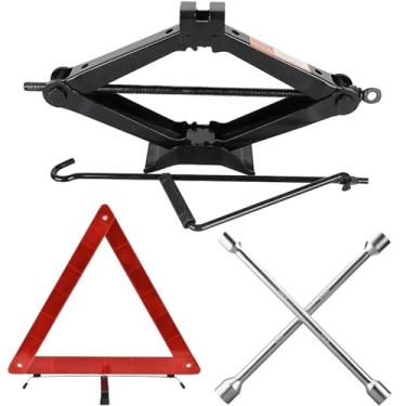 Imagem de Kit Estepe Macaco Mecânico Sanfona Chave Roda Cruz Triângulo