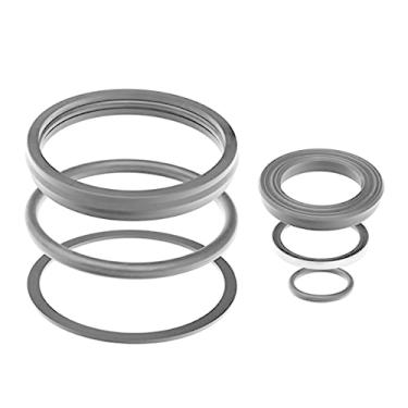 Imagem de Rocklin Hydraulics Kit de vedação de cilindro Gannon - 1 conjunto com 6 peças - Kit de equipamento hidráulico para raspadores de caixa, cortadores de grama, lâminas e tratores - para hastes de 3 cm e