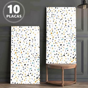 Imagem de Kit 10 Placas Adesiva 3D Mármore Vinílico 30x60cm À Prova d'água e À p