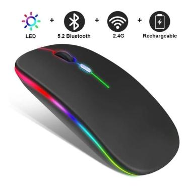 Imagem de Mouse Sem Fio Bluetooth Wireless Recarregável E-1300 Pro Pre