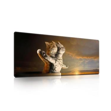 Imagem de Tapete de rato divertido Titanic com cena do pôr do sol - Tapete de mesa grande antiderrapante para escritório, PC e laptop - 80 x 30 x 3 mm
