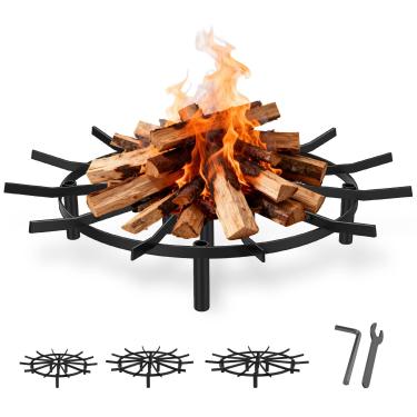 Imagem de Grelha para fogueira e lareira de 66 cm, churrasqueira resistente ao calor para fogueiras e fogueiras ao ar livre