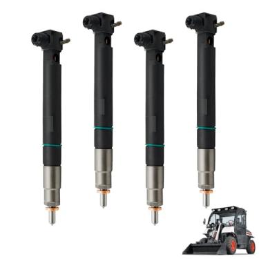 Imagem de 4 peças 28337917 injetores de combustível com vedação compatíveis com motor Doosan D24 D18 adequado para escavadeira Bobcat S450 S510 S550 S570 S590 S595 S630 S650 7275454 400903-00 0074D 40090300074D