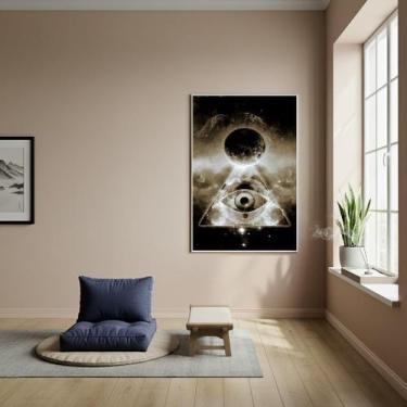 Imagem de Quadro Olho Que Tudo Vê Ou Olho Da Providência - 70X50Cm - Quadros On-