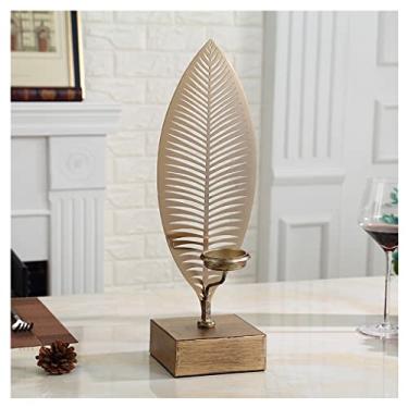 Imagem de Castiçal novo castiçal chinês leve castiçal retrô de luxo estilo europeu sala de estar decoração de varanda mesa de jantar ornamentos de metal suportes de vela (tamanho: 1) ()